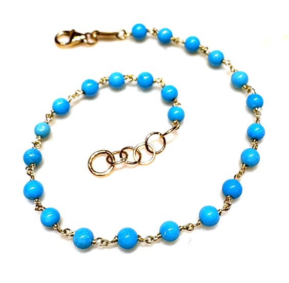 Bracciale Ticchi Maurizio TURCHESE in Oro giallo Turchese TURCHESE 3.5MM - TURCHESE 3.5MM